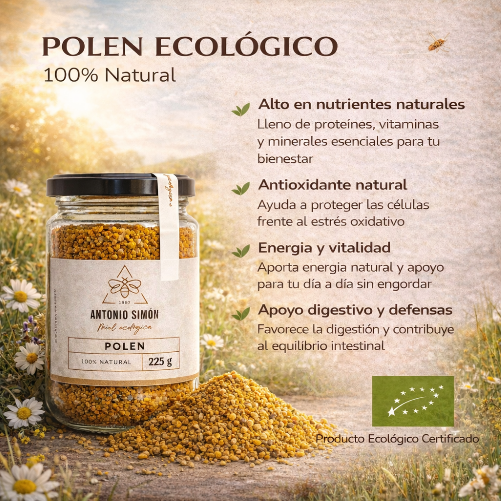 Ventajas del polen de abeja ecológico