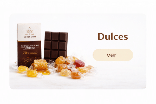 Caramelos y chocolate con miel
